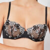 Soutien-gorge élégance noir brodé fleurie