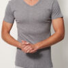 Lot de 3 T-shirt col V gris chiné
