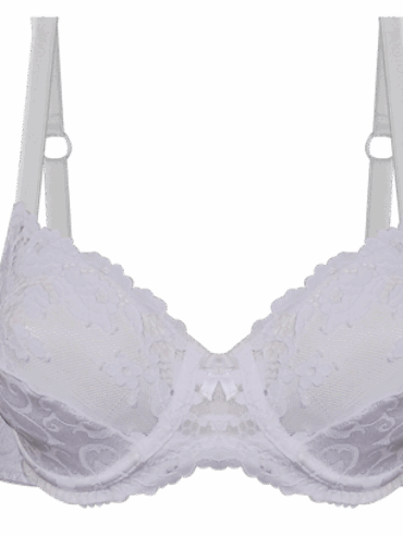 soutien gorge emboitant blanc fleurie