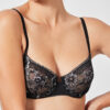 Soutien-Gorge Elégance Noir Motif Lurex